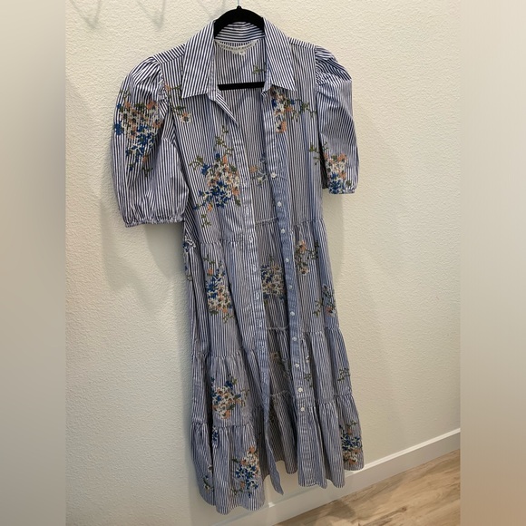 white christmas dresses Kimberly Sequin Midi Dress in Blue Jay main image 0